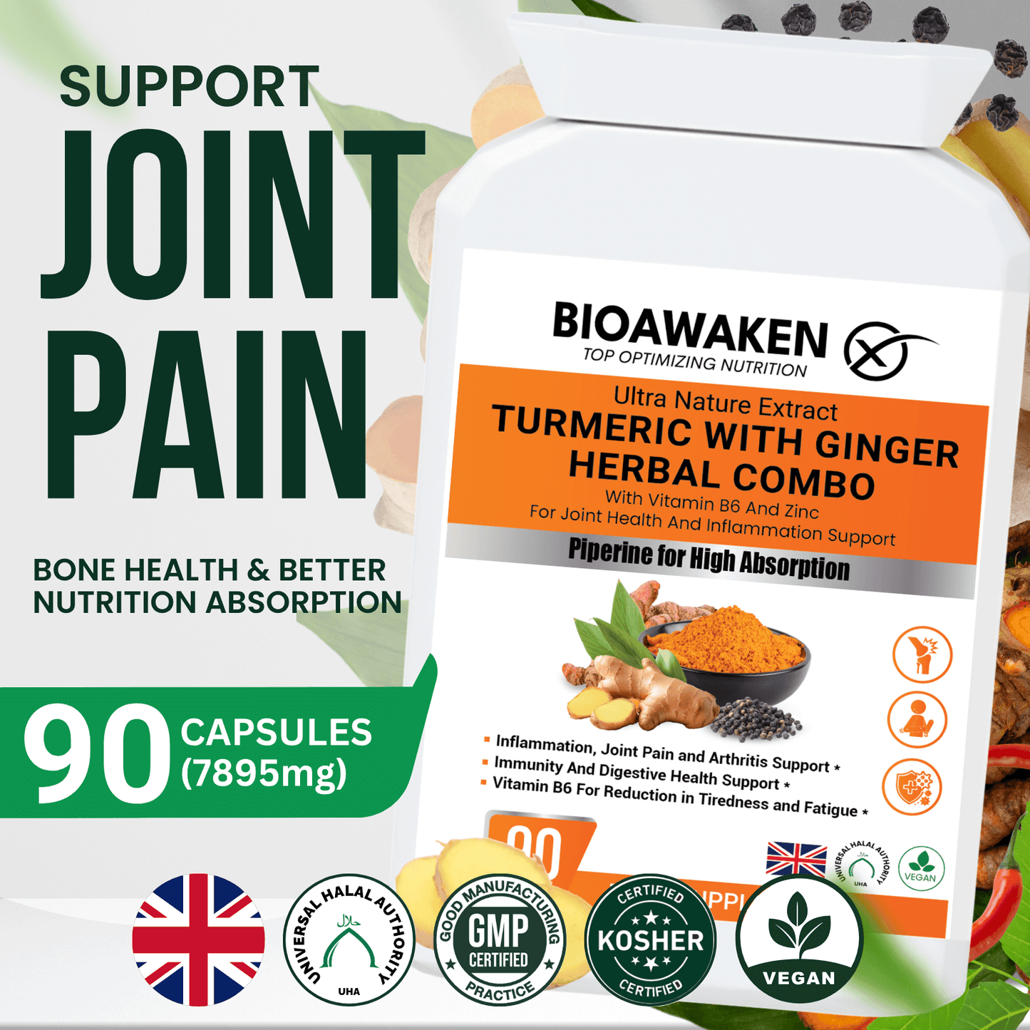 SG60 Celebration- BioAwaken Turmeric with Ginger Herbal Combo
