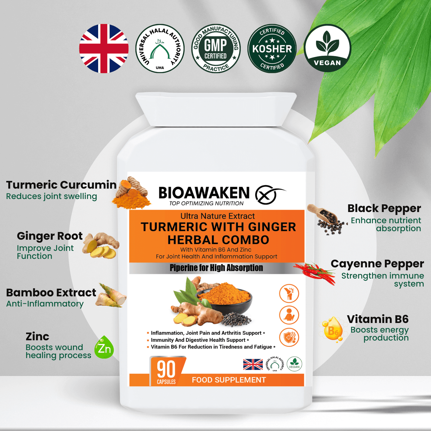 SG60 Celebration- BioAwaken Turmeric with Ginger Herbal Combo
