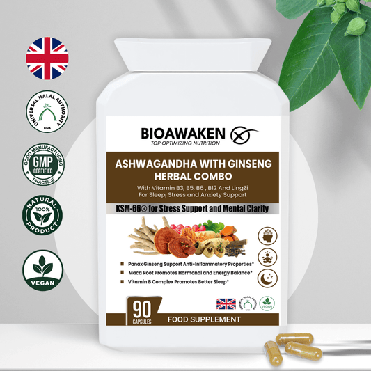 BioAwaken Ashwagandha With Ginseng Herbal Combo